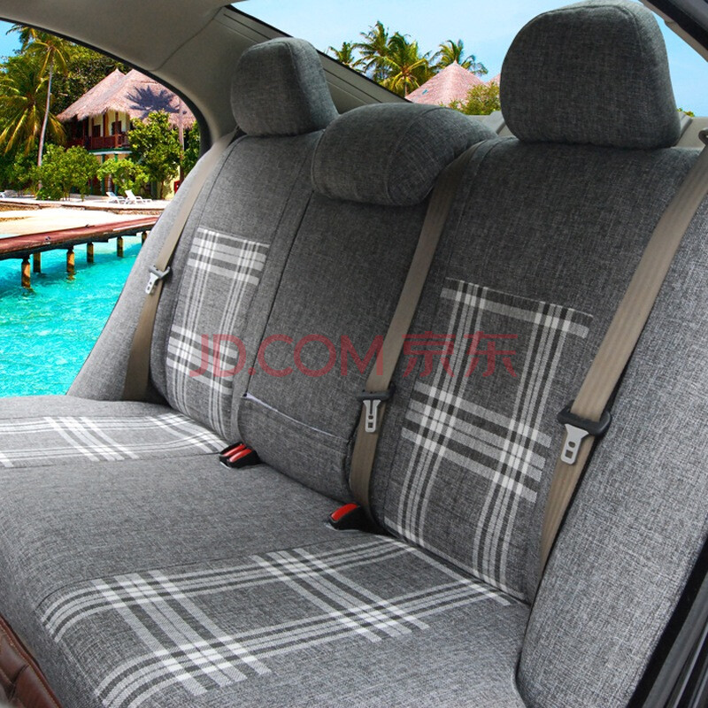 馳欽專車(chē)定制汽車(chē)座套 都市灰亞麻四季座墊，打造清涼舒適的駕乘空間